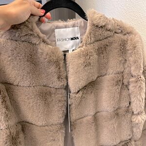 Fashion Nova Faux Mink Jacket - NWT